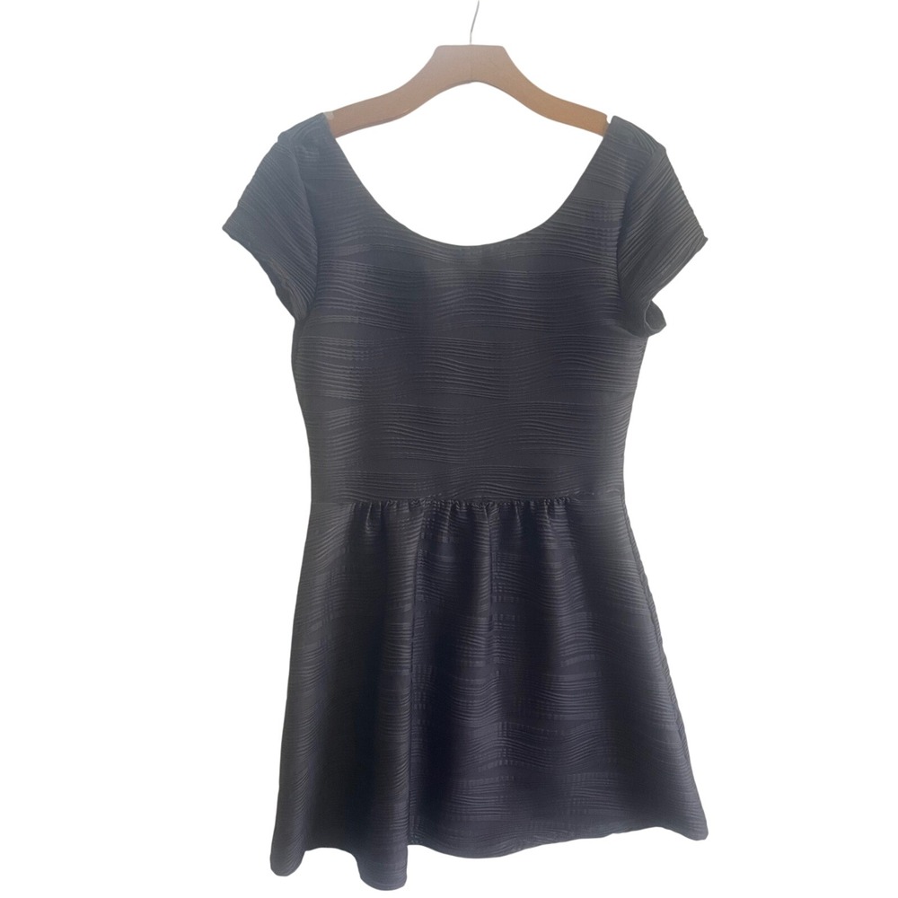 B. Darlin Fit & Flare Zip Up Dress Textured Gray Party Cocktail Dress Size 11/12